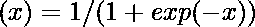 α(x) = 1/( 1 + exp(-x))